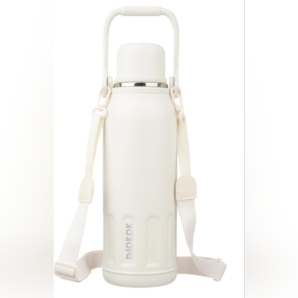 Insulated 50oz Thermal Dishwasher Safe Water Bottle with Lid and Carry Handle